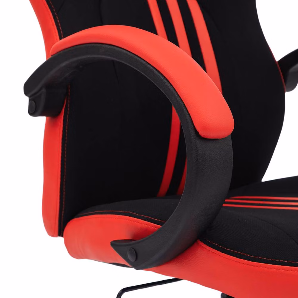 RayGar RG-EDGE Gaming Office Chair in Red and Black with High Back, Padded Armrests and 360 Degree Swivel – 5
