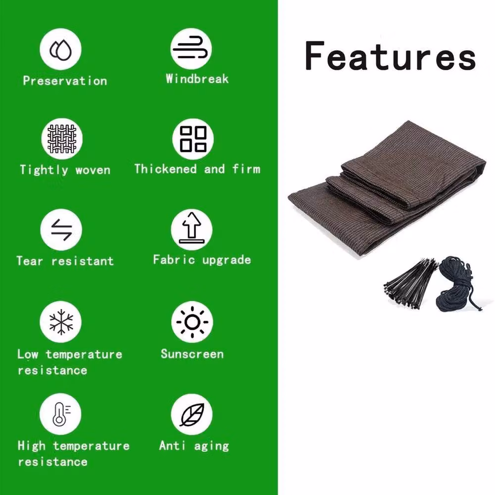 SPETLEK Brown Privacy Screen Netting Garden Windbreak Fencing, W: 1 m, H: 10 m – 4