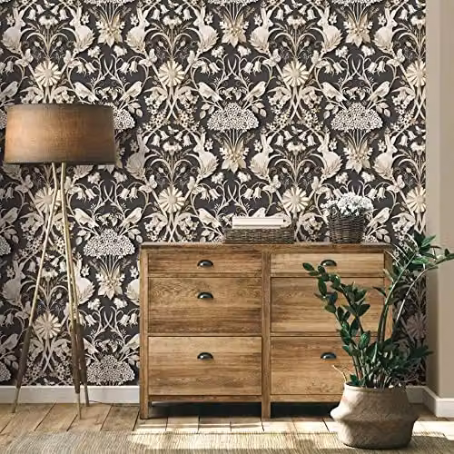 Fine Decor Woodland Charcoal Washable Nature Pattern Wallpaper in Grey – 4