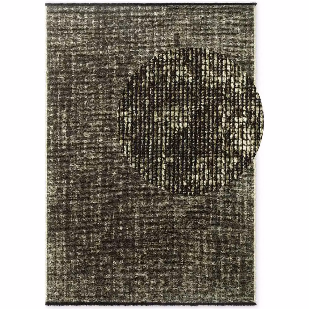 THE RUGS Brilliance Prisma Modern Velour Short Pile Area Rug and Runner in Dark Olive, W: 80 cm, L: 250 cm – 3