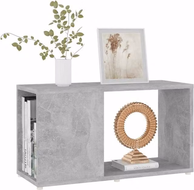 Berkfield Home TV Cabinet in Concrete Grey, W/D/H: 60 x 24 x 32 cm