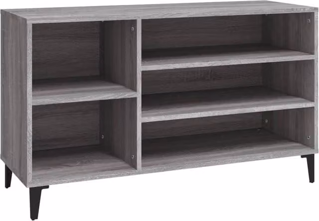 Berkfield Home Grey Sonoma Shoe Cabinet with Integrated Seat, W/D/H: 102 x 36 x 60 cm