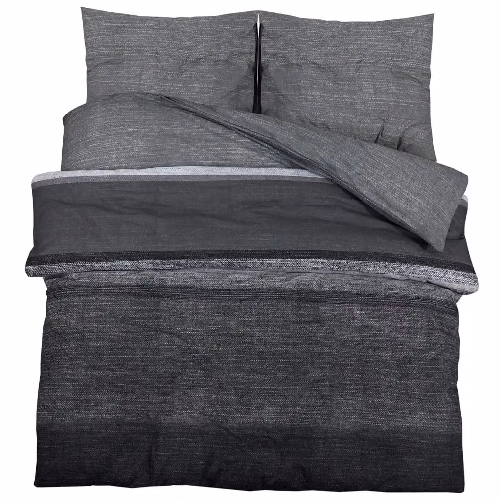 Berkfield Home Cotton Duvet Cover and Pillowcase Set in Grey, 200 x 220 cm – 2