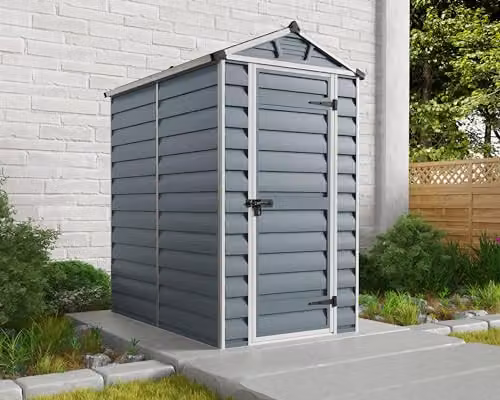 Palram Canopia SkyLight Garden Storage Shed in Grey, W/D/H: 120.7 x 175.0 x 203.5 cm – 2