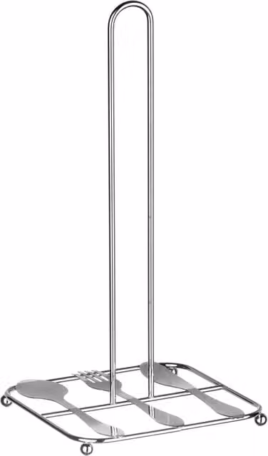 Orsina Freestanding Metal Wire Kitchen Roll Holder in Silver – 1