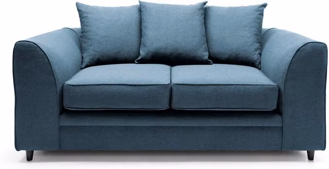 Abakus Direct Darcy 3 Seater Sofa in Petrol Blue Fabric with Solid Wood Frame, W: 180 cm, D: 89 cm, H: 90 cm – 6