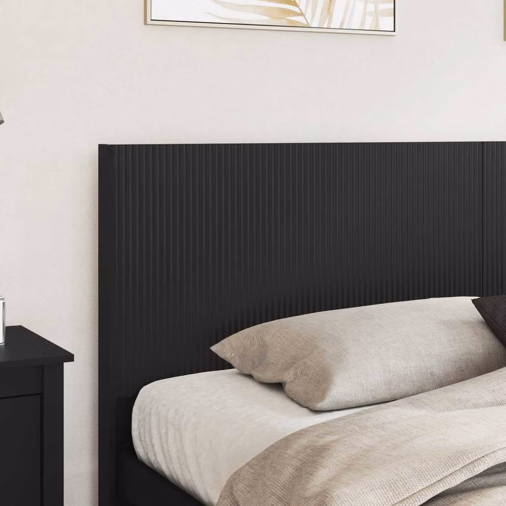 Berkfield Home Modern Bed Frame with Headboard and Side Compartment Storage, Black, 200 x 200 cm – 3