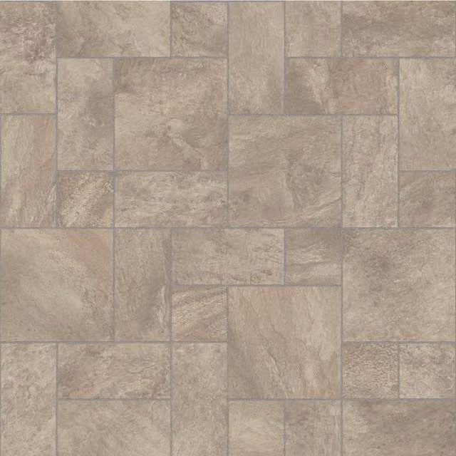 Lotus Brown Marbled Stone Effect Felt Backed Vinyl Flooring Sheet, Thickness: 3.8 mm, W/D/H: 200 x 300 cm