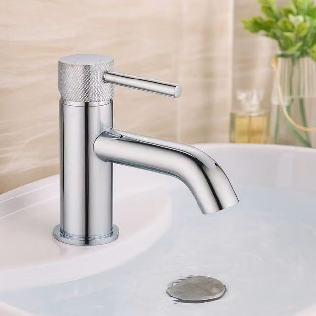 Bathroom Kingdom Redondo Chrome Round Basin Mixer Tap in Silver