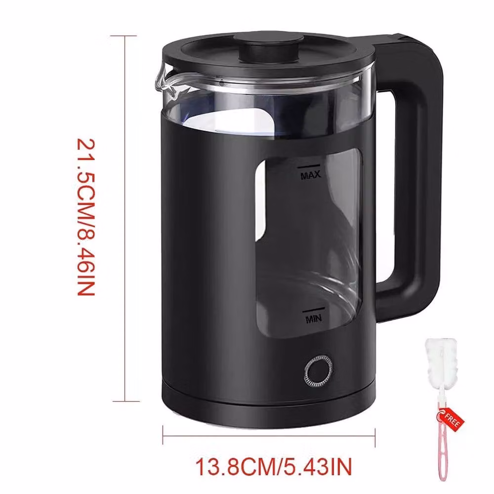 Pawnora 2L Glass Electric Fast Boil Kettle in Black, 1500W – 2
