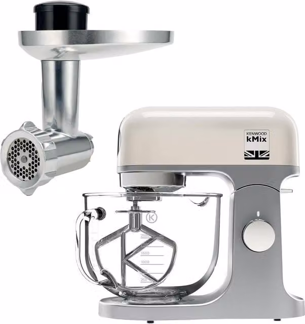 DeLonghi kMix Stand Mixer and Food Mincer with 5L Bowl in Beige