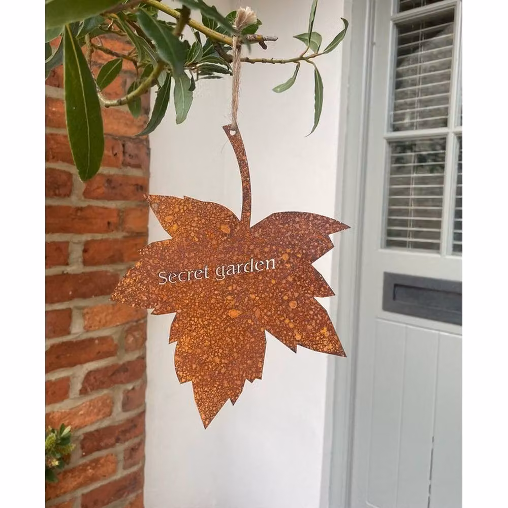 Poppyforge Falling Leaves Metal Garden Wall Art in Bronze, W: 20.3 cm, H: 25.4 cm – 2