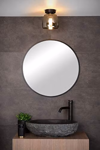 Lucide Tyler Black Flush Ceiling Light for Bathrooms, Diameter: 16.1 cm, IP44, G9 – 3