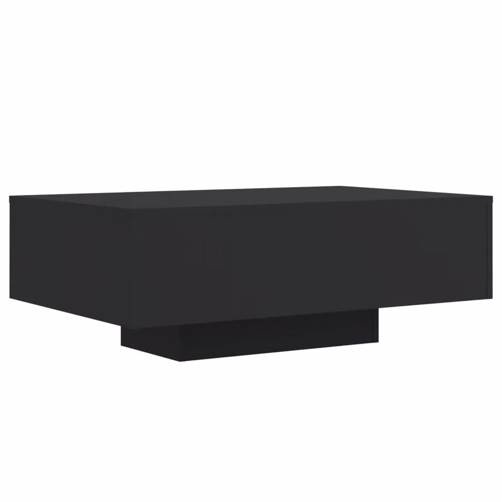 Berkfield Home Modern Black Coffee Table with LED Lights W/D/H: 85 x 55 x 31 cm – 3