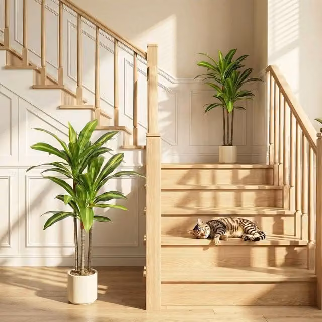 EONLION Green Lifelike Fake Tabletop Tree with Bendable Trunks
