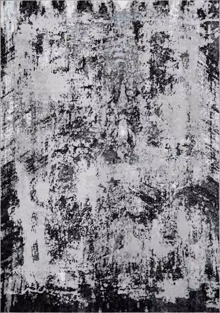 Desire Rugs Serenity Modern Abstract Area Rug in Black, W: 80 cm, L: 150 cm