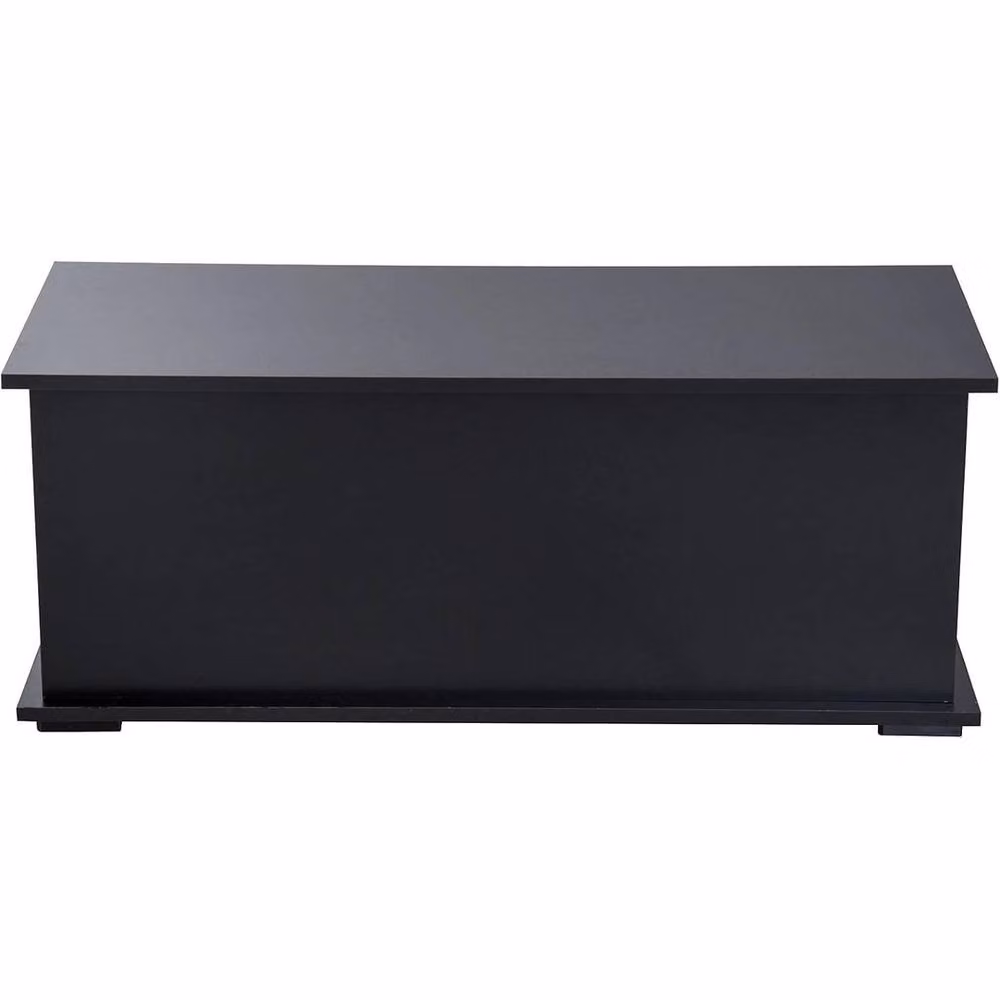 FORGEVIO Black Wooden Ottoman Storage Box for Blankets – 2