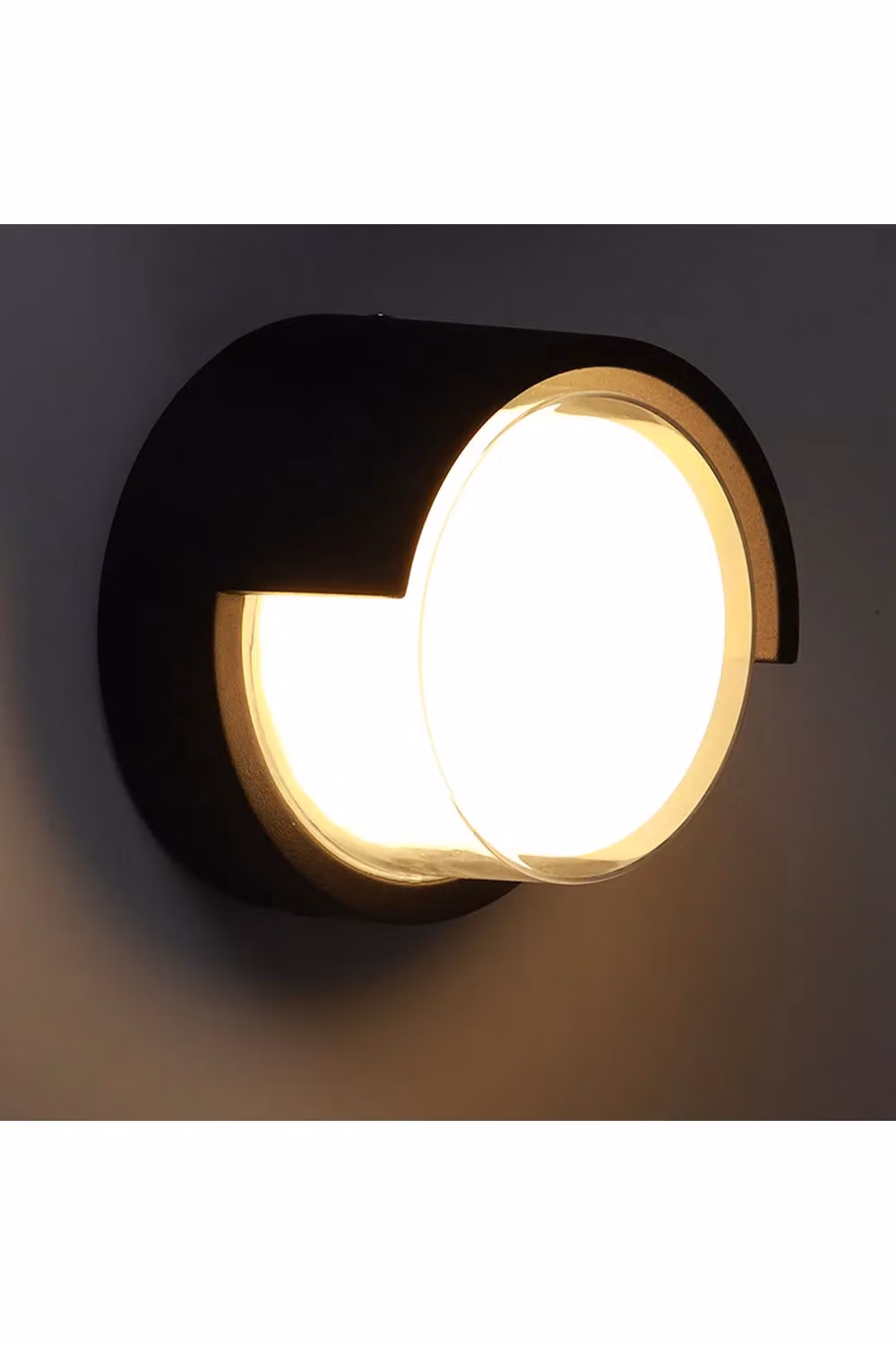 CGC Lighting Sophia Modern LED Wall and Ceiling Outdoor Bulkhead Light, Black and White, IP65 Waterproof – 7