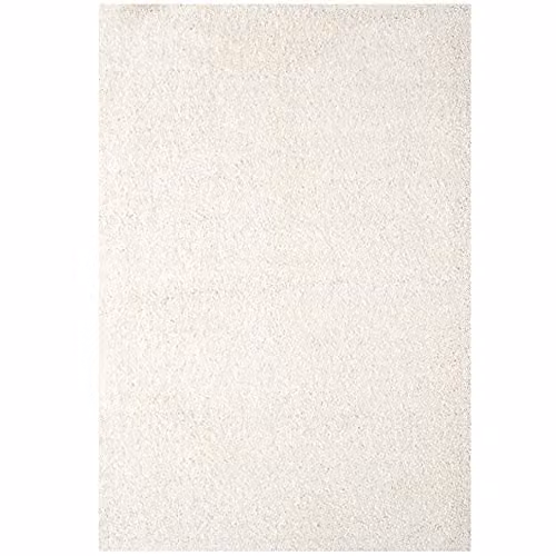 THE RUGS White Plain Shaggy High Pile Rug, W/D/H: 290 x 200 x 3 cm – 3