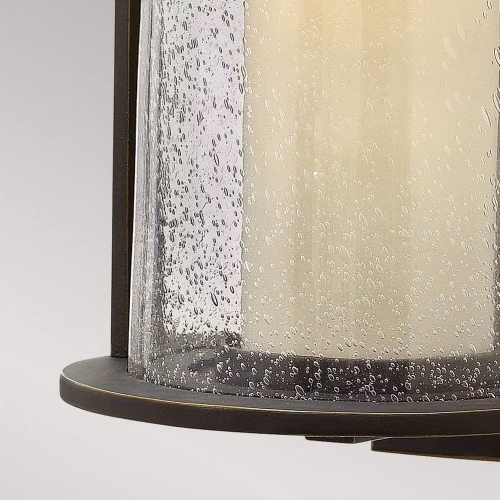 Netlighting Quincy Outdoor Medium Wall Lantern Light in Oil Rubbed Bronze and Brown, IP44, E27 – 3