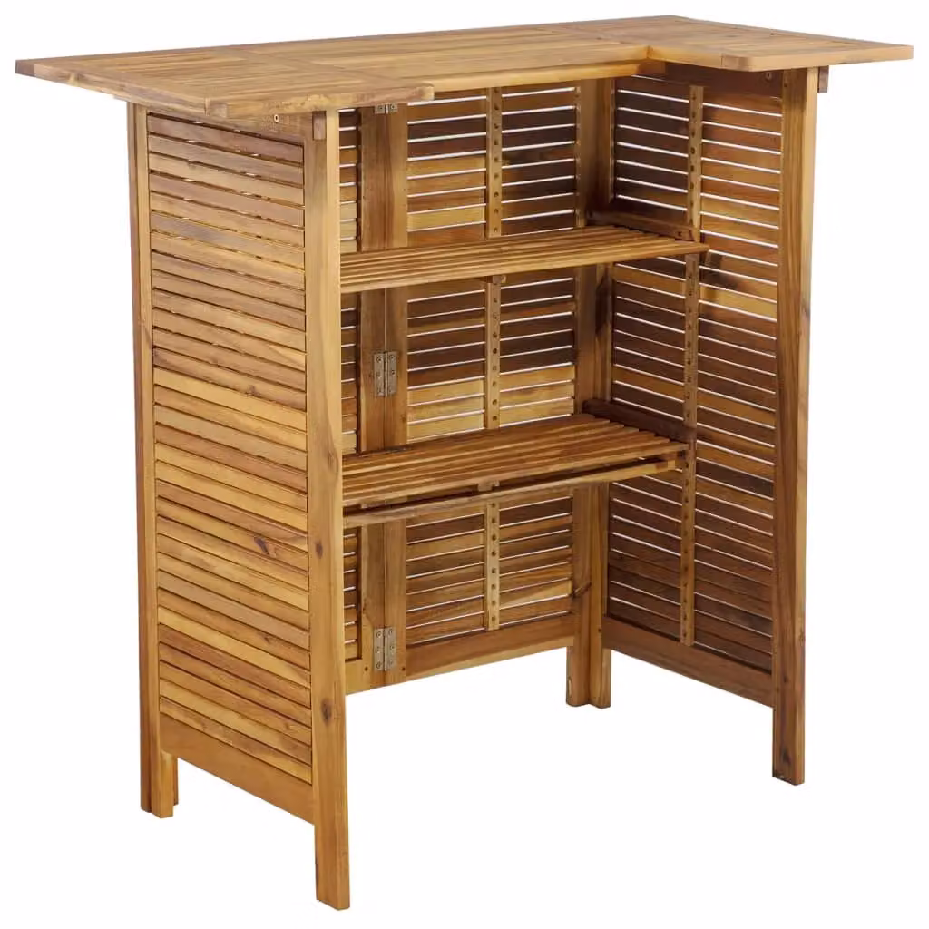 Berkfield Home 3 Piece Rustic Acacia Wood Garden Bar Set in Brown – 3