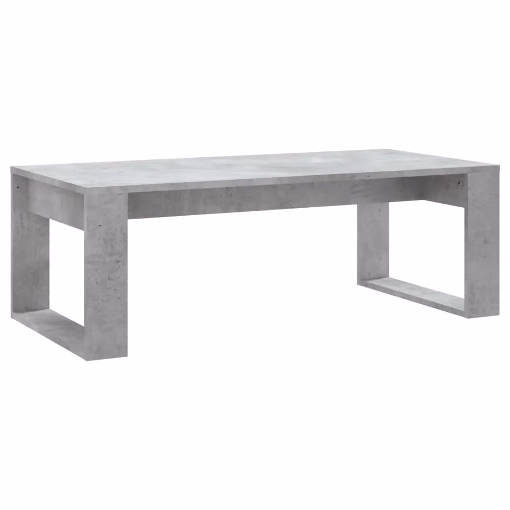 Berkfield Home Modern Rectangular Coffee Table in Concrete Grey, W/D/H: 102 x 50 x 35 cm – 2