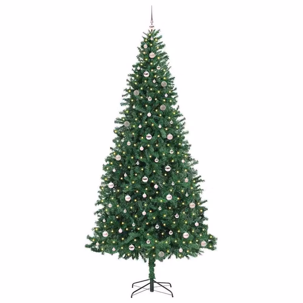 Berkfield Home Artificial Christmas Tree with 300 LEDs and Stand, Green, Height: 300 cm – 3
