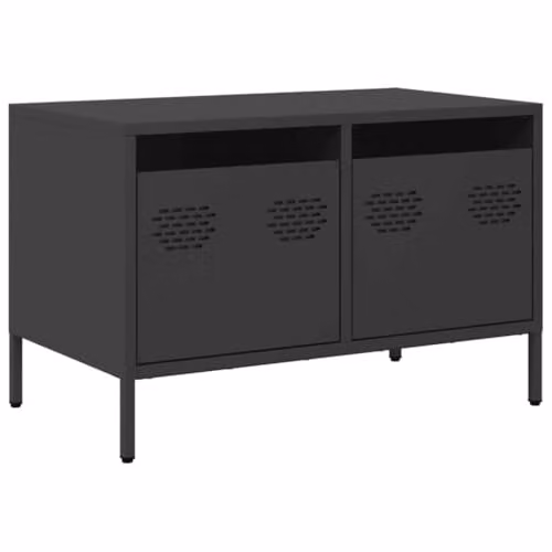 vidaXL Industrial Black Metal TV Cabinet W: 68 cm, D: 39 cm, H: 43.5 cm