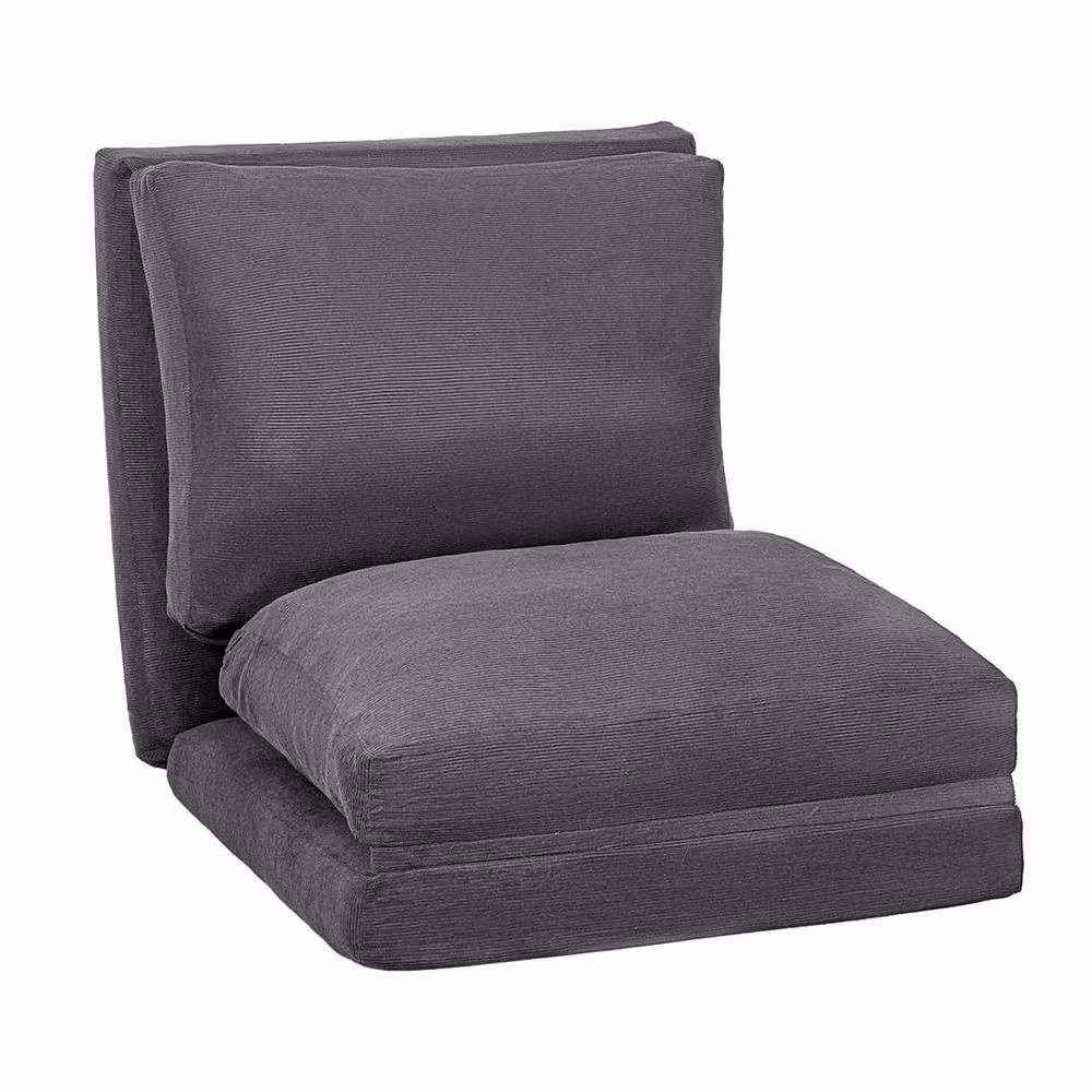 EONLION 4-in-1 Folding Bean Bag Bed and Floor Couch in Dark Grey, Width: 100 cm – 3
