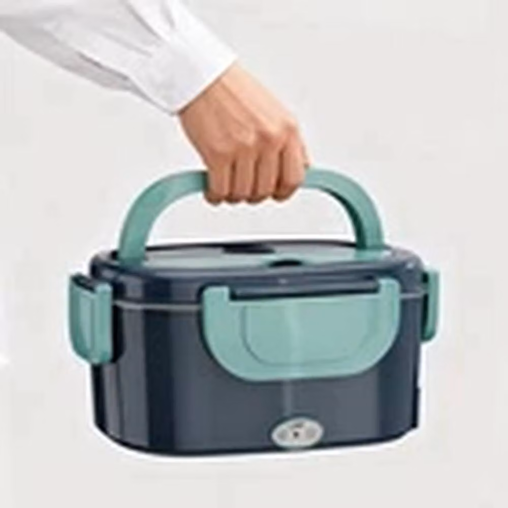 EONLION Portable Electric Car Heating Lunch Box, 12V/24V, Blue – 3