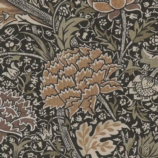 William Morris Cray Fabric in Brown and Multicolour