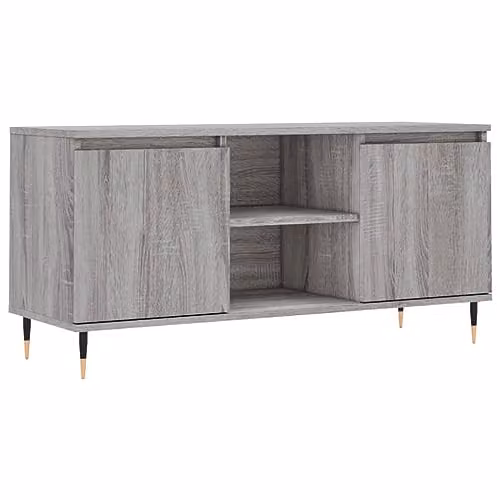 vidaXL TV Cabinet in Grey Sonoma, W: 104 cm, D: 35 cm, H: 50 cm