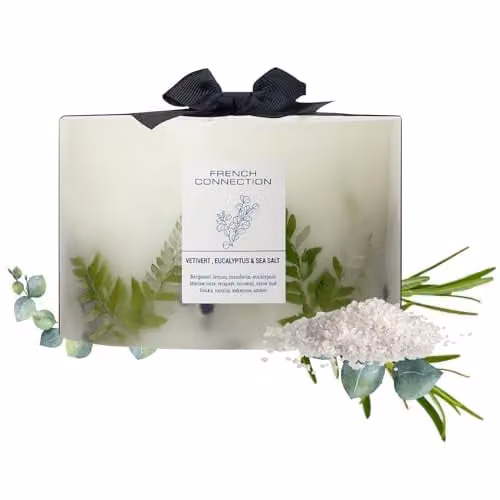 French Connection Eucalyptus Botanical Scented Pillar Candle, 1.5kg – 1