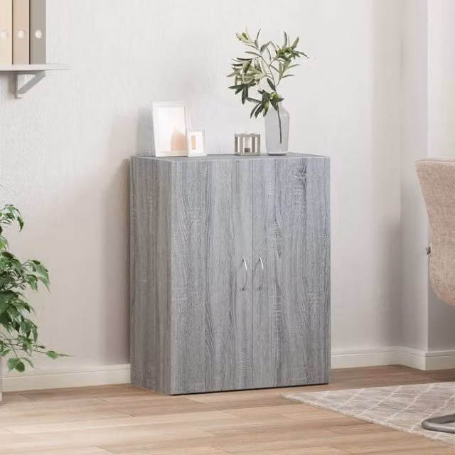 Berkfield Home Durable File Cabinet in Grey Sonoma, W/D/H: 60 x 32 x 77.5 cm