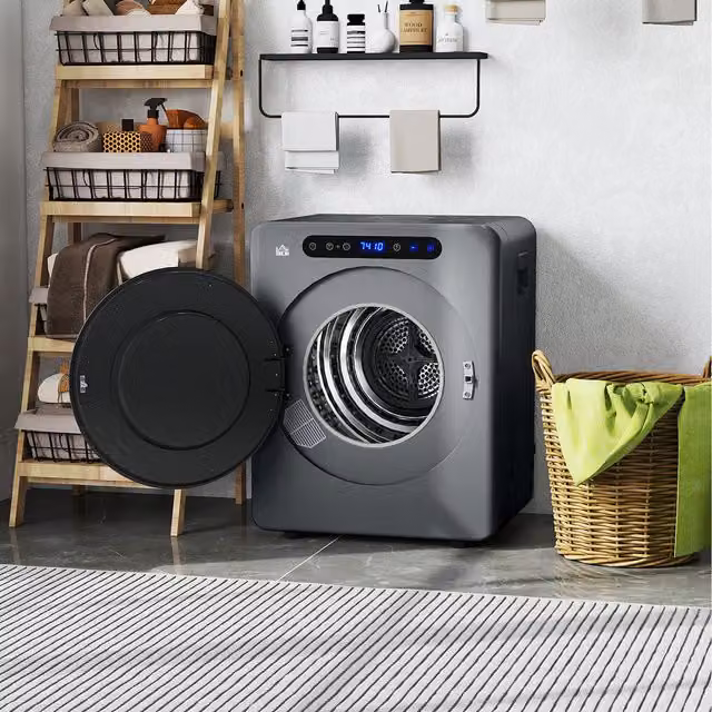 HOMCOM 4kg Portable Vented Countertop Tumble Dryer in Grey