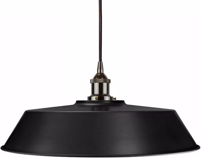 SE Home Chancery Large Round Pendant Light in Matt Black Metal