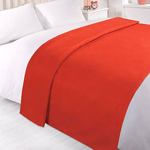 Dreamscene Plain Red Fleece Throw Blanket, W/D/H: 120 x 150 cm – 5