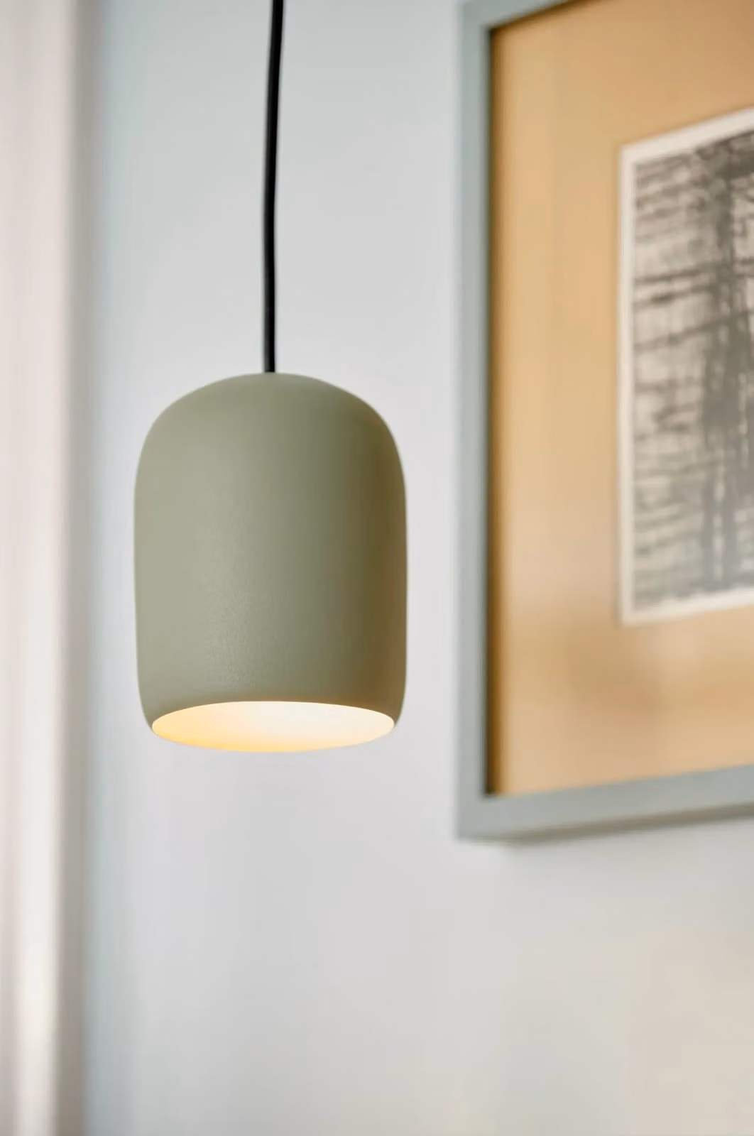 Nordlux Notti Green Metal Cylinder Pendant Light with E27 Socket – 2
