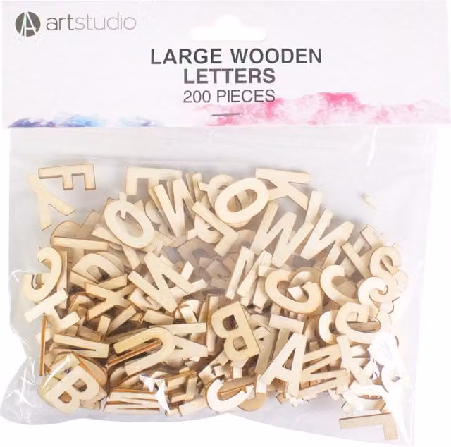 Artstudio Large Beige Wooden Letters