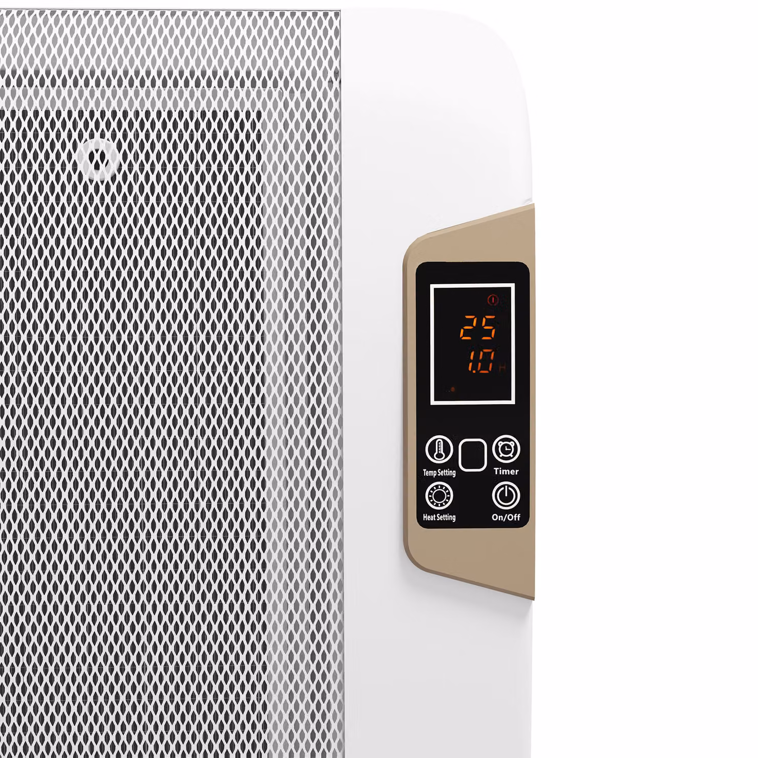 HOMCOM White Portable Convector Heater with 2 Heat Settings and Adjustable Temperature 15-40°C – 5