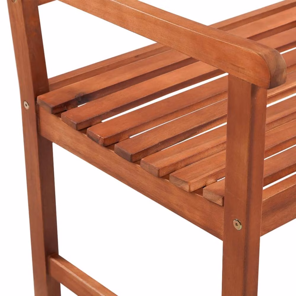 Berkfield Home Rustic Brown Solid Acacia Wood Garden Bench, Width: 120 cm – 2
