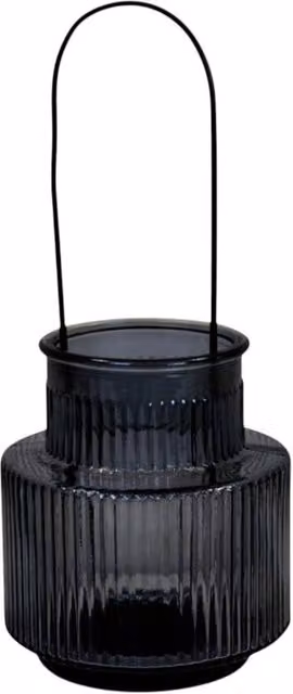 Four Candle Modern Round Pillar Candle Holder in Grey and Black with Metal and Glass Details