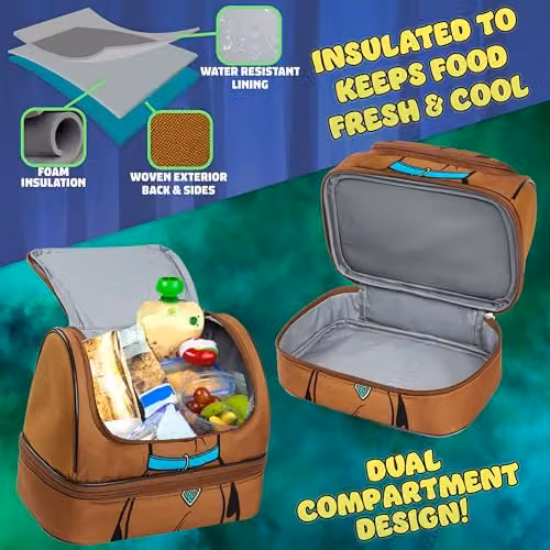 Get Trend Scooby Doo Kids Insulated Lunch Bag with Dual Compartments in Brown – 4