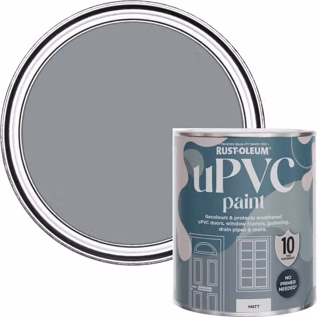 Rust-Oleum Water-Based uPVC Door and Window Paint in Matt Anthracite Grey, 0.75 l