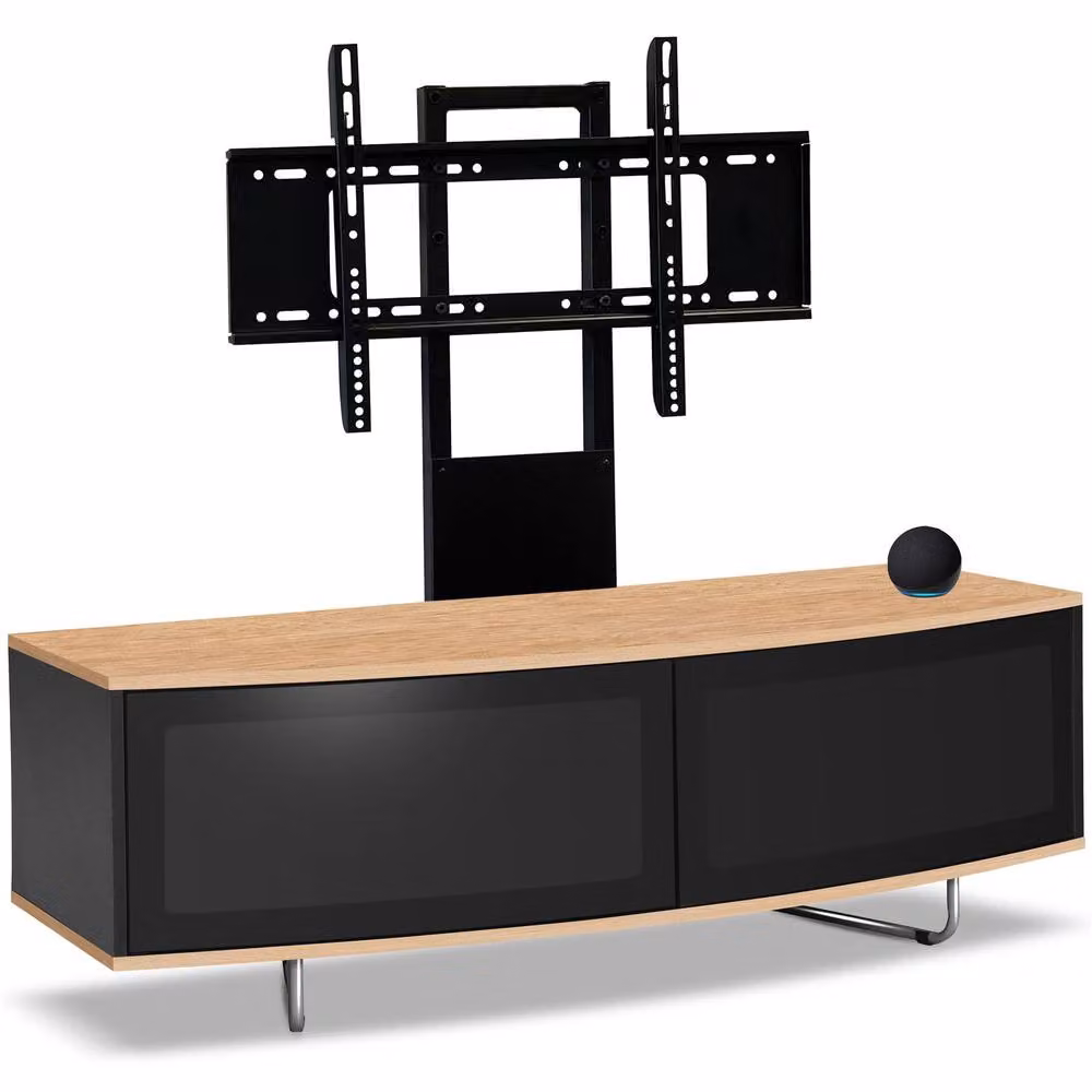 Centurion Supports CARU D-Shape Flat Screen TV Cabinet with Mounting Arm for 32-65 inch TVs, Multicolour, W: 120 cm, D: 39 cm, H: 43 cm – 2