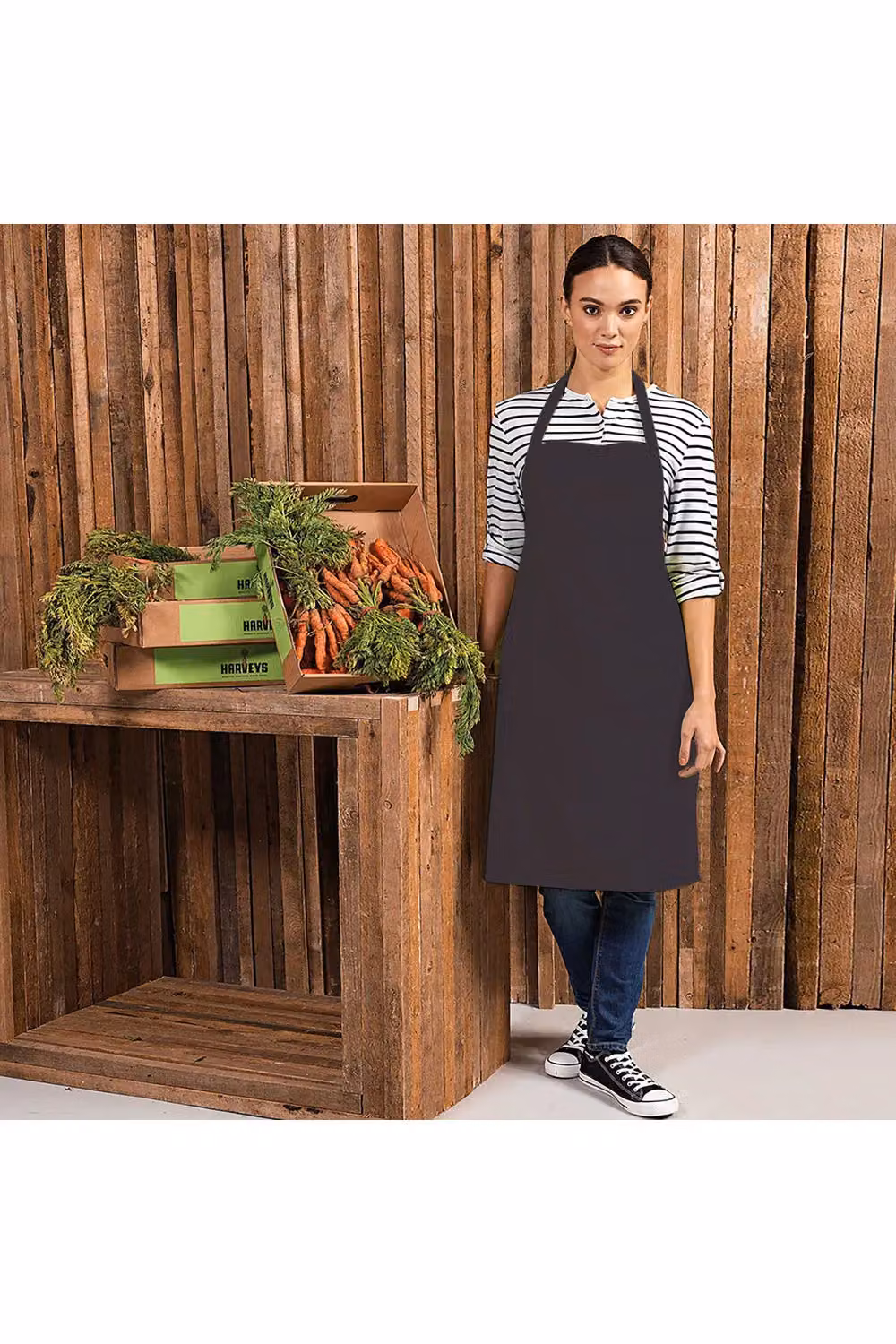Premier Colours Charcoal Grey Professional Bib Apron – 2