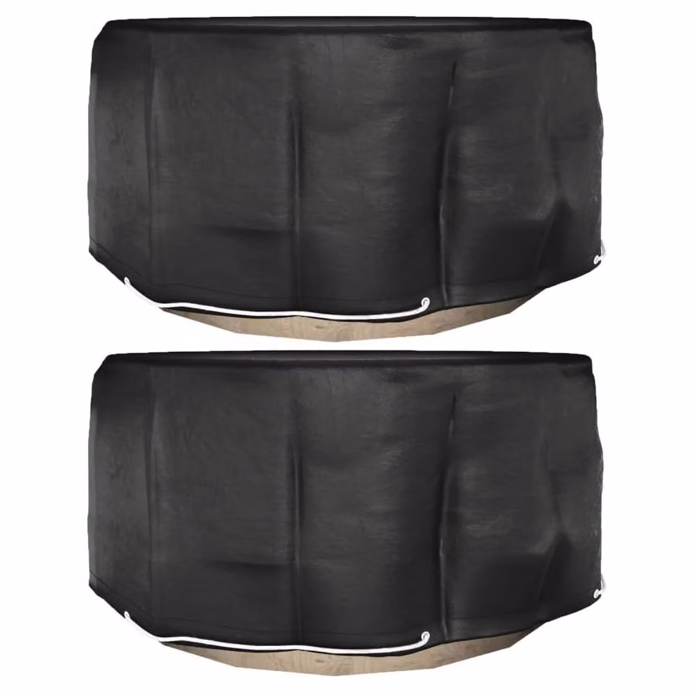 Berkfield Home Durable Round Garden Furniture Covers, 2 Pack, Black, W: 230 cm, D: 90 cm – 2