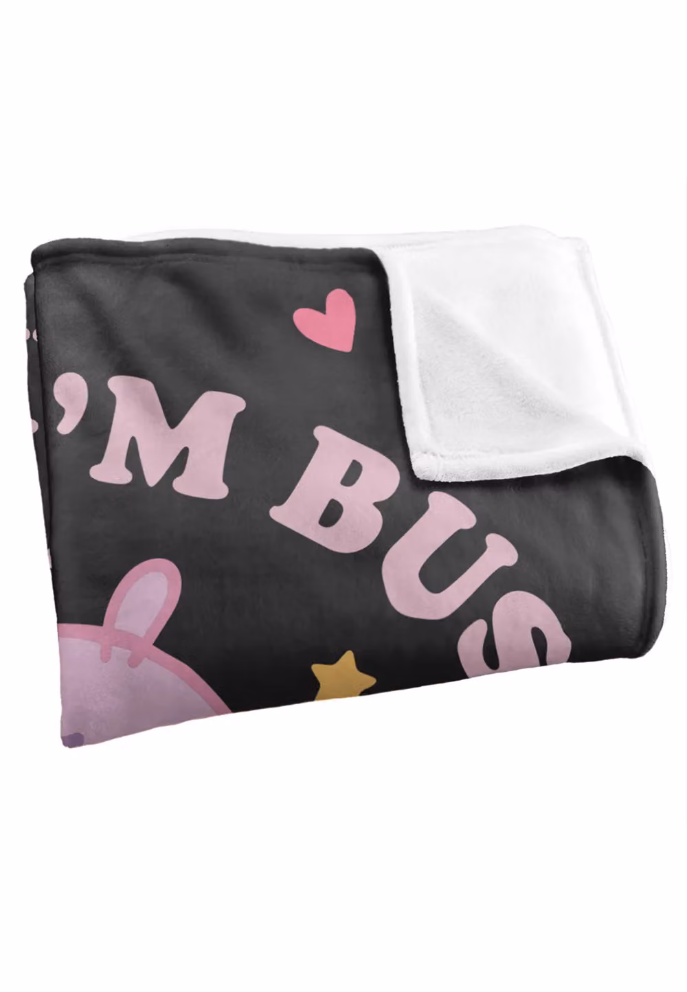 Hasbro Peppa Pig Mummy Pig Busy Growing A Baby Silky Touch Super Soft Fleece Blanket, White, W/D/H: 152.4 x 127 x 1 cm – 3