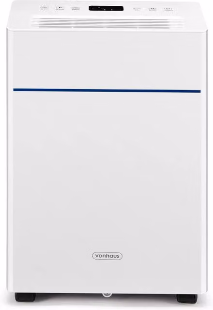 VonHaus Slimline Dehumidifier in White with 1.6 l Water Tank and 10 l/day Capacity