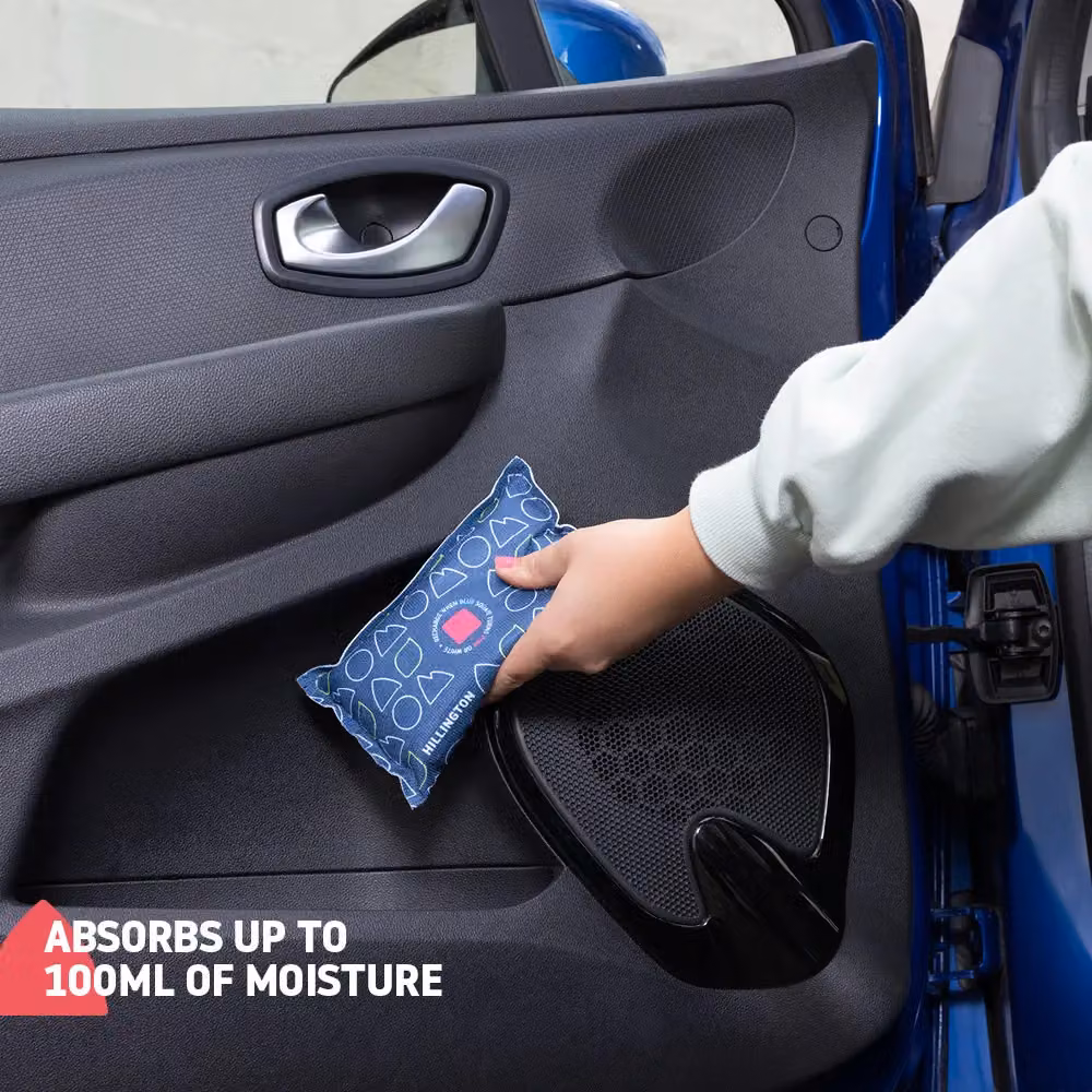 Hillington Reusable Car Dehumidifier Bags, 2-Pack Blue Moisture Absorbers – 5